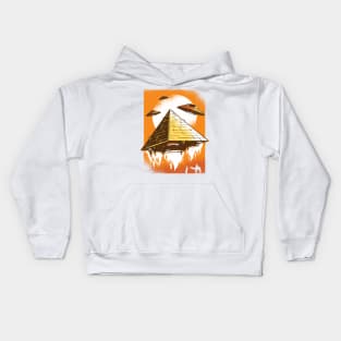 UFO Pyramid Graphic Tee Kids Hoodie